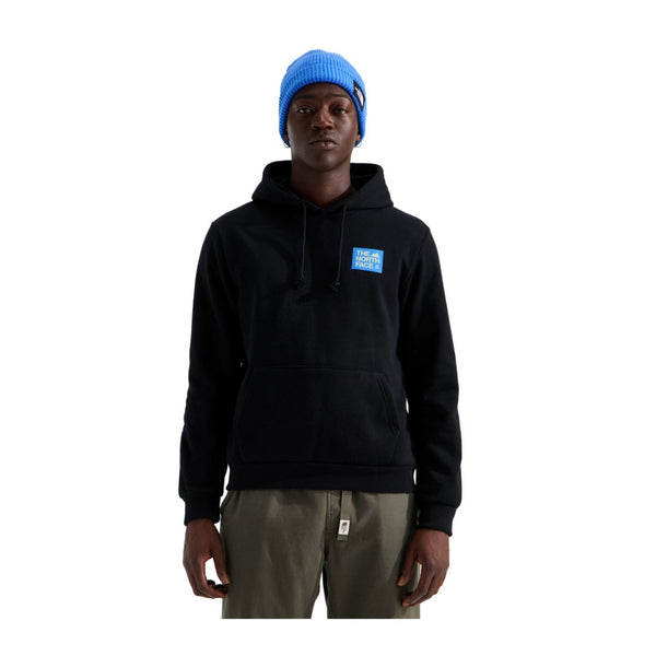 Men's pullover hoodie featuring a soft cotton-blend fleece fabric, adjustable drawstring hood, kangaroo pocket, ribbed cuffs and hem, and a regular fit for casual everyday comfort