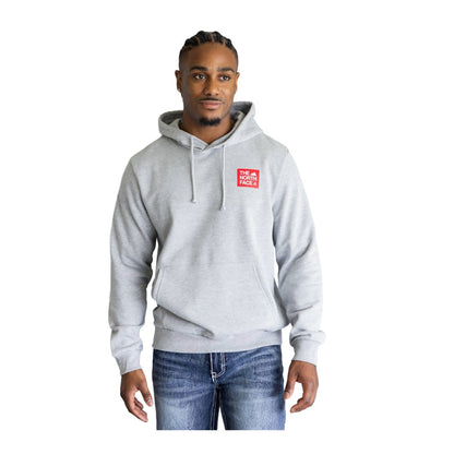 Men's pullover hoodie featuring a soft cotton-blend fleece fabric, adjustable drawstring hood, kangaroo pocket, ribbed cuffs and hem, and a regular fit for casual everyday comfort