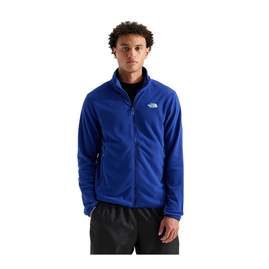 Men’s full-zip fleece jacket featuring soft recycled polyester fleece, a stand-up collar, zippered hand pockets, elastic-bound cuffs, and a lightweight design for hiking, travel, and everyday cool-weather wear