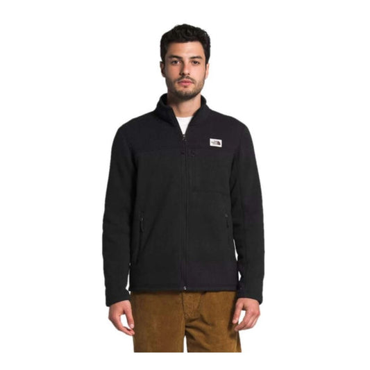The North Face Men’s Gordon Lyons Full-Zip Jacket sweater-knit fleece jacket with stand collar and zippered hand pockets.