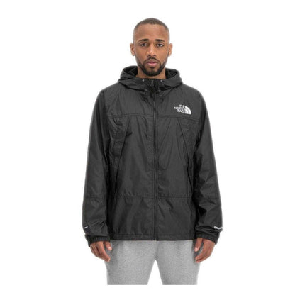The North Face Men’s Hydrenaline™ Wind Jacket featuring lightweight hooded design, full-zip front, elastic cuffs, and wind-resistant fabric for everyday protection.
