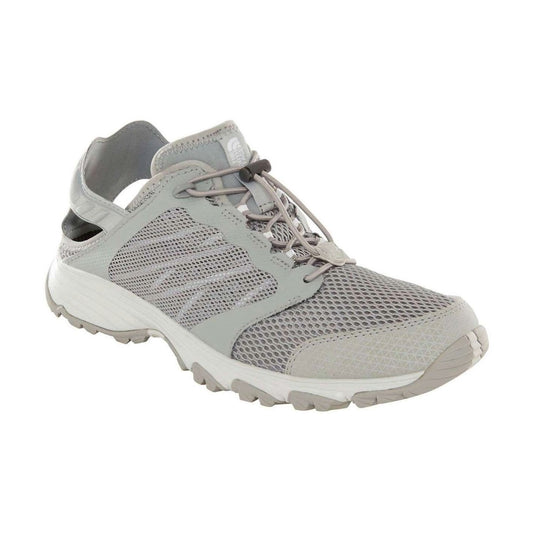 Men’s lightweight amphibious shoes featuring a quick-drying mesh and synthetic upper, lace-up closure, cushioned EVA midsole, reinforced toe, breathable lining, and durable rubber outsole with multi-directional lugs for wet and outdoor terrain