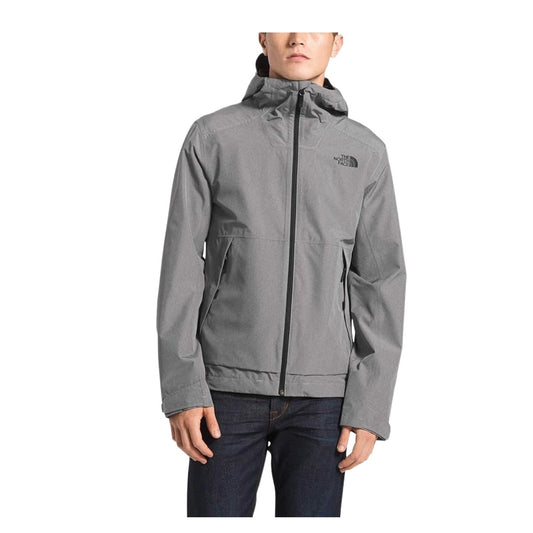 The North Face Men’s Millerton Jacket with waterproof shell, adjustable hood, zippered pockets, and lightweight rain-ready design.