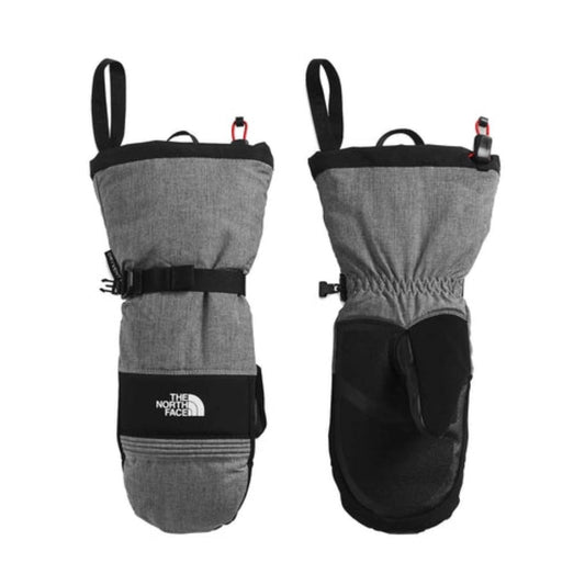 The North Face Men’s Montana Ski Mitts featuring waterproof insulated design, reinforced palm, and adjustable gauntlet cuff for cold-weather ski performance.
