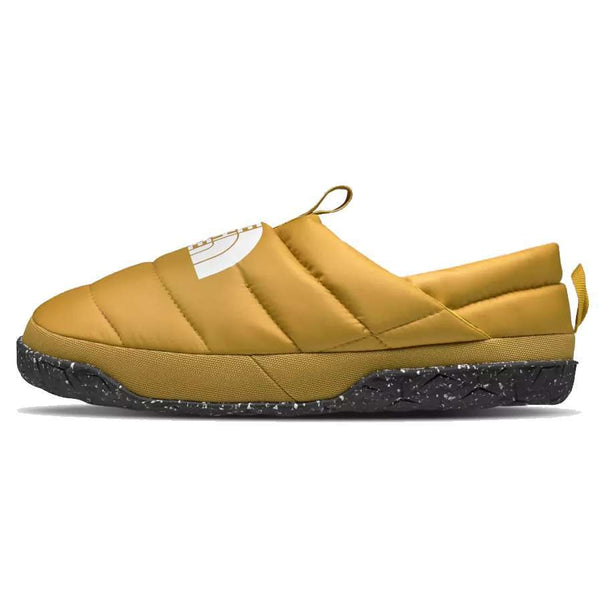 Men's insulated slip-on mule featuring a recycled ripstop polyester upper, synthetic insulation, soft fleece lining, cushioned EVA footbed, reinforced toe, and durable rubber outsole for indoor comfort and casual outdoor wear