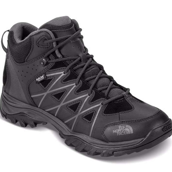 Men’s waterproof winter boots featuring a leather and synthetic upper, lace-up closure, synthetic insulation, padded collar, cushioned EVA midsole, reinforced toe and heel, and a durable rubber outsole for snowy trails and cold-weather outdoor activities