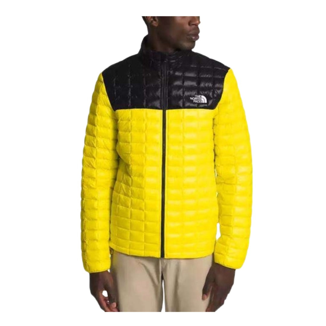 The North Face Men’s Thermoball ECO Jacket lightweight quilted insulated jacket with full-zip front and synthetic insulation.