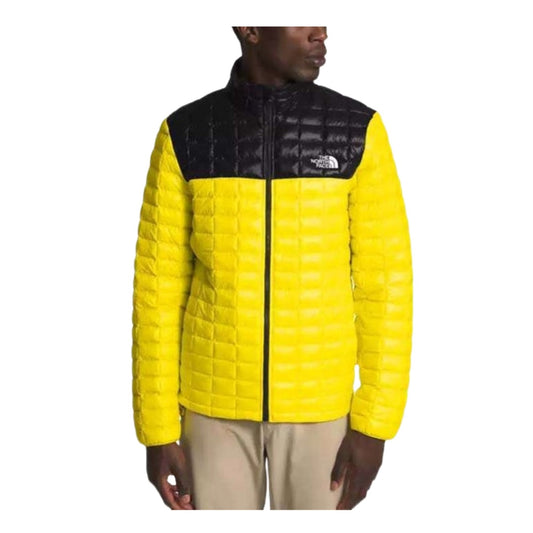 The North Face Men’s Thermoball ECO Jacket lightweight quilted insulated jacket with full-zip front and synthetic insulation.