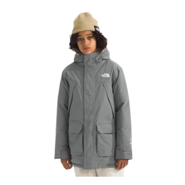 The North Face Teen McMurdo Hooded Jacket insulated winter parka with hood, waterproof shell, and down insulation for cold-weather protection.