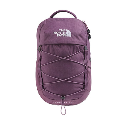 The North Face Borealis Mini Backpack in a compact size with zippered compartments, padded shoulder straps, and durable outdoor-inspired design.
