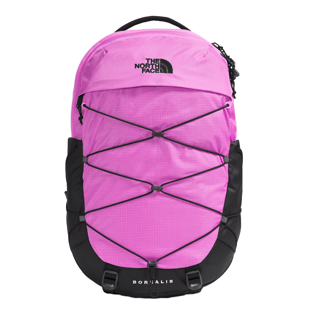The North Face Women's Borealis Backpack with padded laptop compartment, FlexVent suspension, and front bungee storage system.