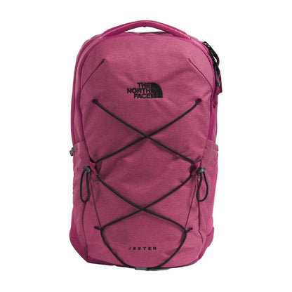 Women’s North Face Jester backpack featuring ergonomic straps, front bungee system, and multiple compartments for organized everyday use.