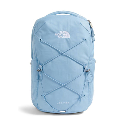 Women’s North Face Jester backpack featuring ergonomic straps, front bungee system, and multiple compartments for organized everyday use.
