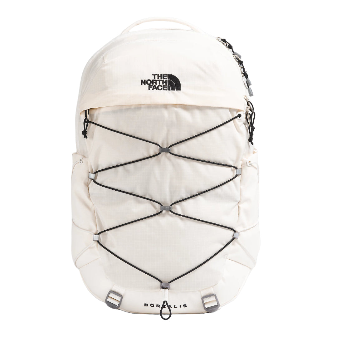 The North Face Borealis Backpack with padded laptop compartment, FlexVent suspension, and front bungee storage system.