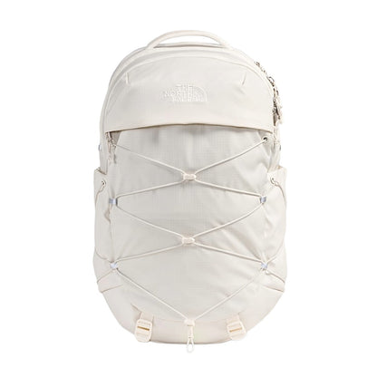 Women’s North Face Borealis backpack with ergonomic straps, multiple compartments, and front bungee system, designed for daily use and comfort.
