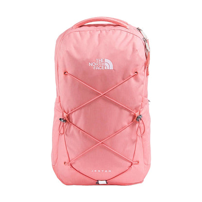 The North Face Women’s Jester Everyday Laptop Backpack with padded straps, laptop sleeve, front bungee cords, and ergonomic design for daily use.
