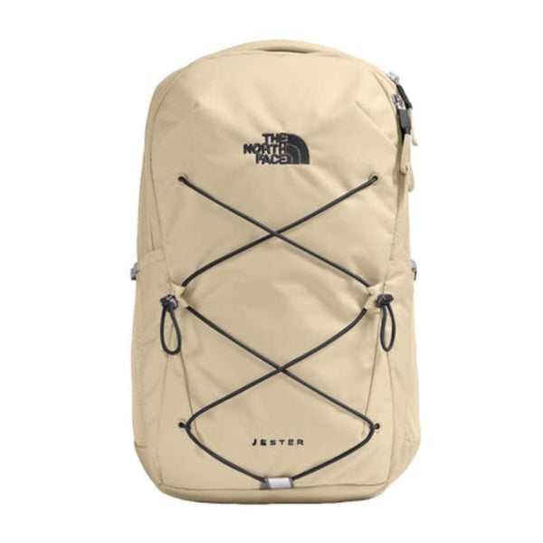 Women’s North Face Jester backpack featuring ergonomic straps, front bungee system, and multiple compartments for organized everyday use.
