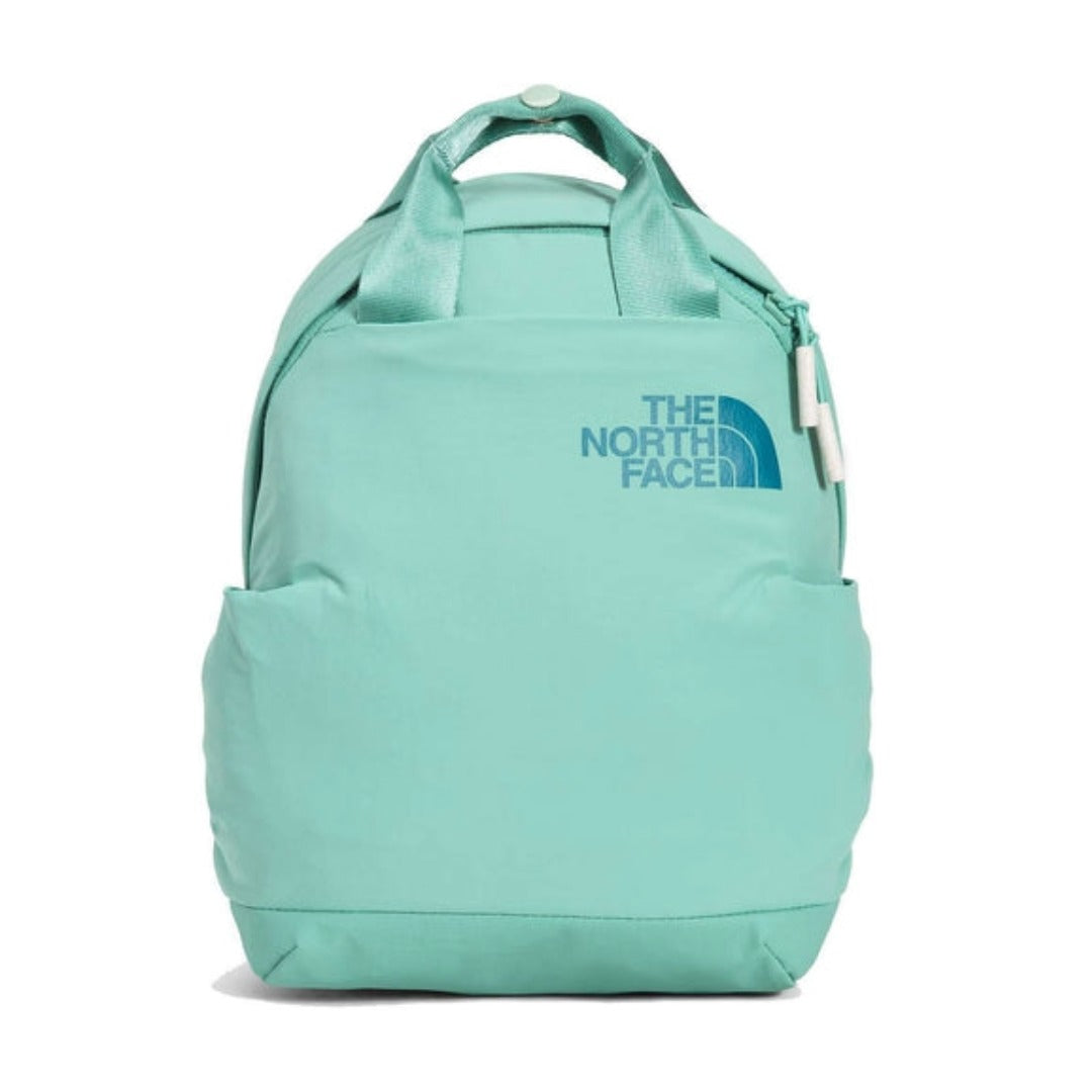 The North Face Women’s Never Stop Mini Backpack compact daypack with padded straps, zip compartments, and minimalist design for everyday use.