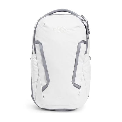 The North Face Women’s Vault Backpack with padded shoulder straps, laptop sleeve compartment, front organizer pocket, and side water-bottle pockets.