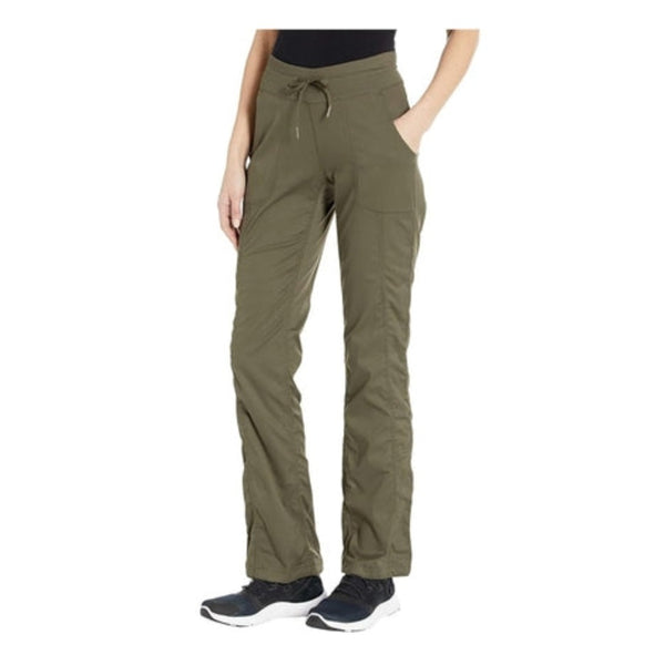 The North Face Women’s Aphrodite Pants with lightweight stretch fabric, adjustable waistband, and water-repellent finish for travel, hiking, and everyday comfort.