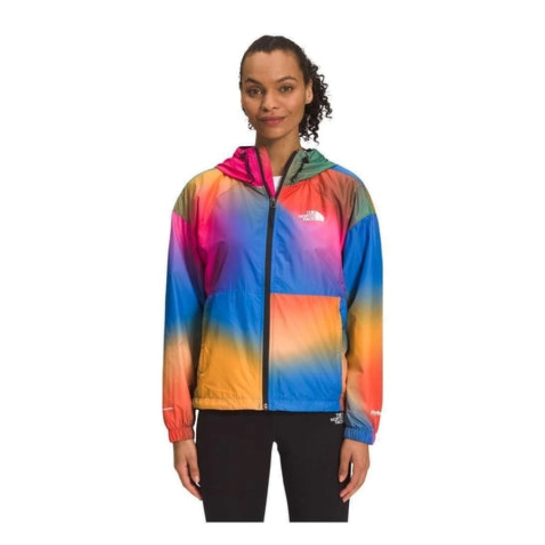 The North Face Women’s Hydrenaline Jacket lightweight windbreaker with hood, full-zip front, and water-repellent nylon fabric.
