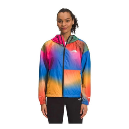 The North Face Women’s Hydrenaline Jacket lightweight windbreaker with hood, full-zip front, and water-repellent nylon fabric.