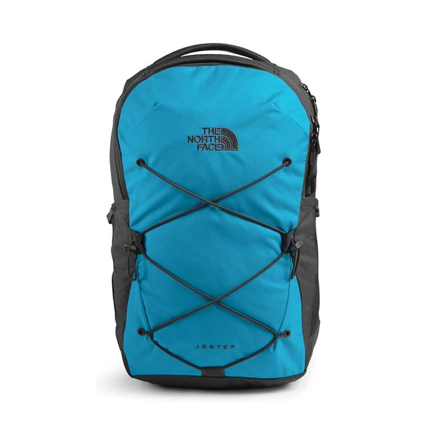 The North Face Jester Backpack with padded laptop sleeve, organized compartments, breathable back panel, and everyday commuter design.