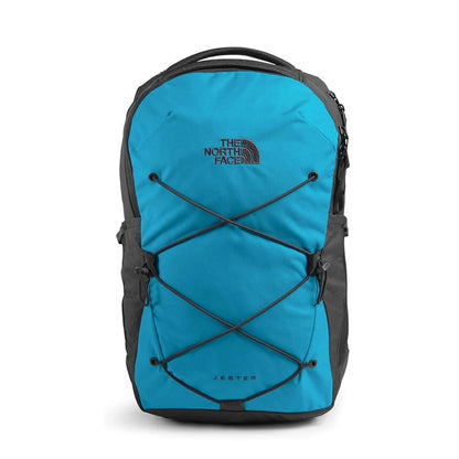 The North Face Jester Backpack with padded laptop sleeve, organized compartments, breathable back panel, and everyday commuter design.