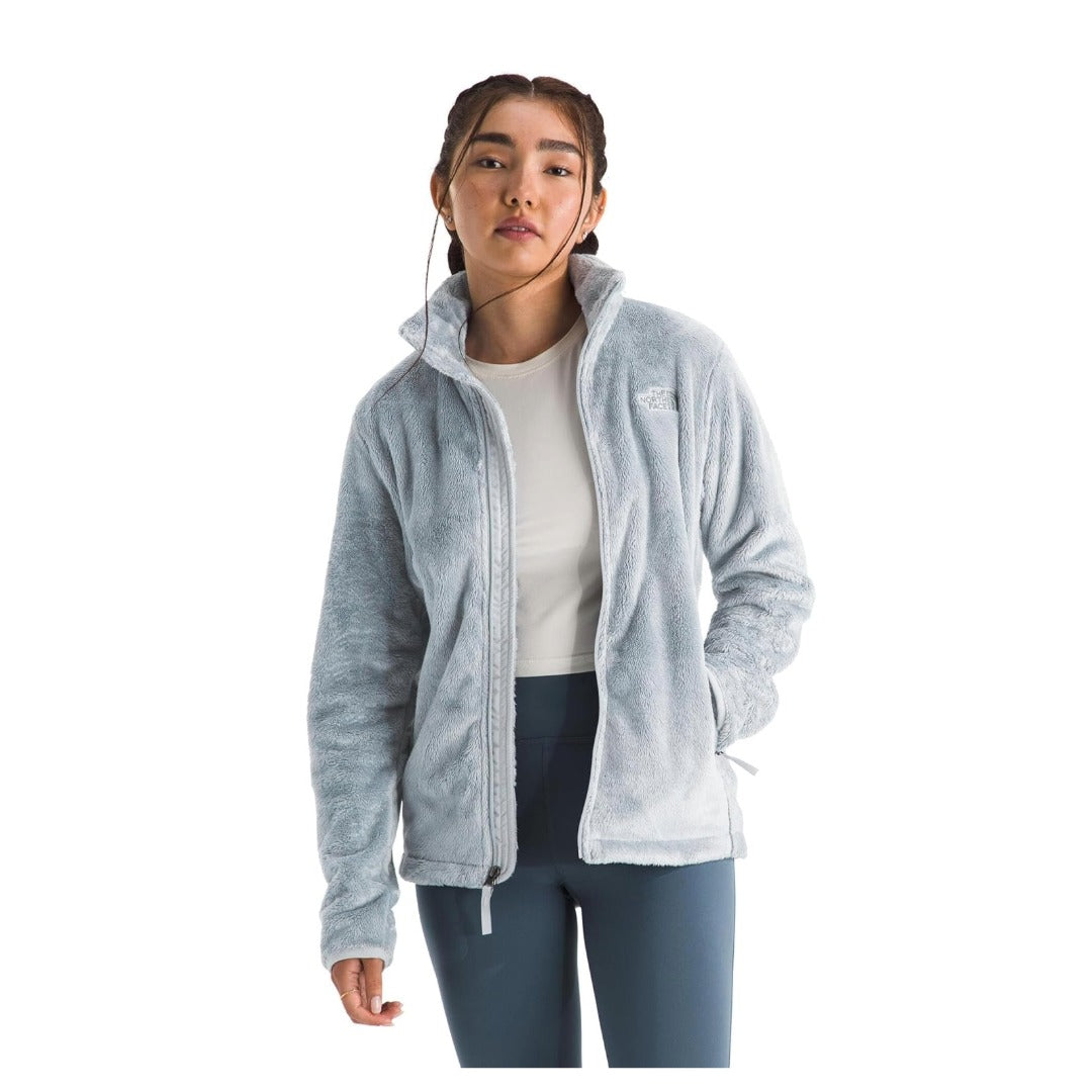 The North Face Women’s Osito Full Zip Fleece Jacket featuring ultra-soft high-pile fleece, full front zipper, stand collar, and zippered hand pockets.