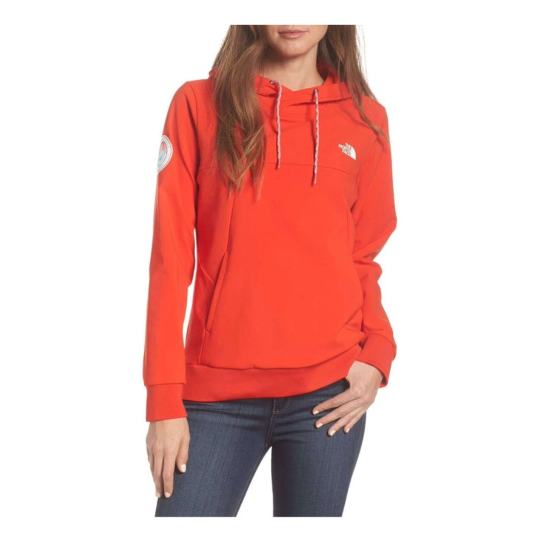 The North Face Women’s Tekno Fresh Hoodie lightweight full-zip performance hoodie with adjustable hood and stretch fabric.