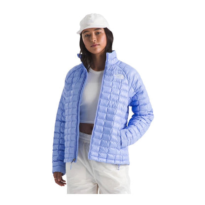 Women wearing a lightweight insulated ThermoBall jacket with zip pockets, designed for warmth in cold and damp conditions.