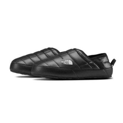 Women's insulated mule booties featuring a recycled ripstop polyester upper, ThermoBall™ synthetic insulation, soft fleece lining, slip-on design, cushioned EVA footbed, reinforced toe, and durable rubber outsole for cozy indoor and outdoor comfort