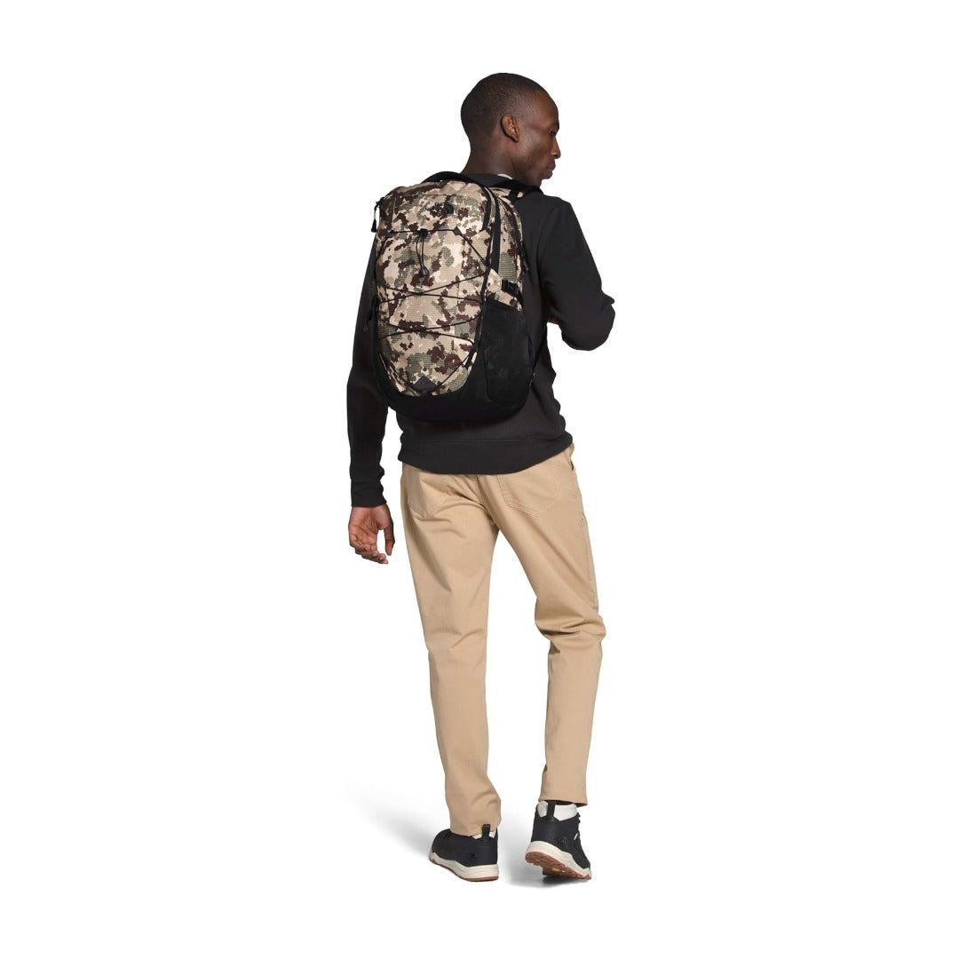 The North Face Borealis Backpack - Burnt Olive Green Digi Topo Ripstop Print/TNF Black