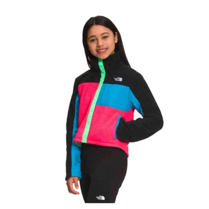 The North Face Girl's Fleece Mashup Jacket - Brilliant Coral