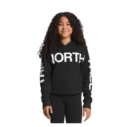 The North Face Girls’ Camp Fleece Pullover Hoodie - TNF Black/TNF White