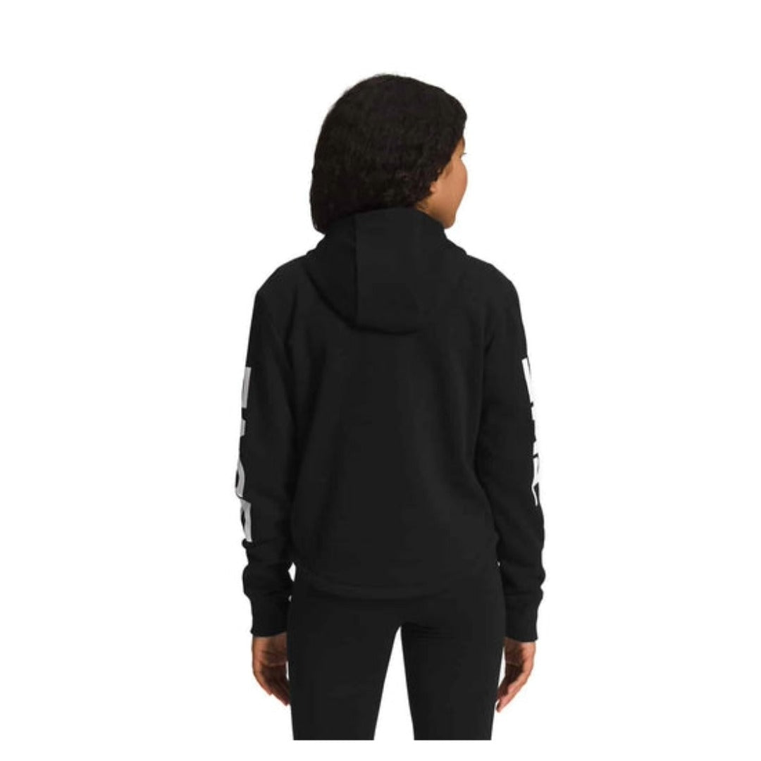 The North Face Girls’ Camp Fleece Pullover Hoodie - TNF Black/TNF White