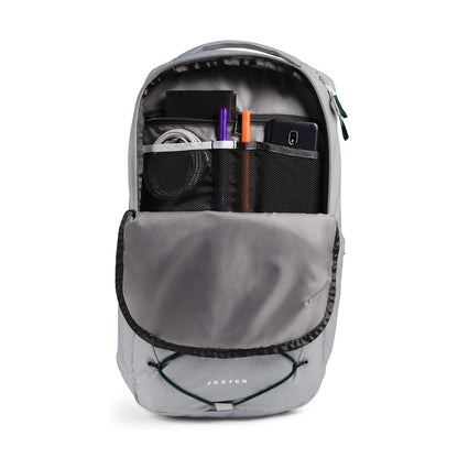 The North Face Jester Backpack - High-Rise Grey Light Heather/Scarab Green