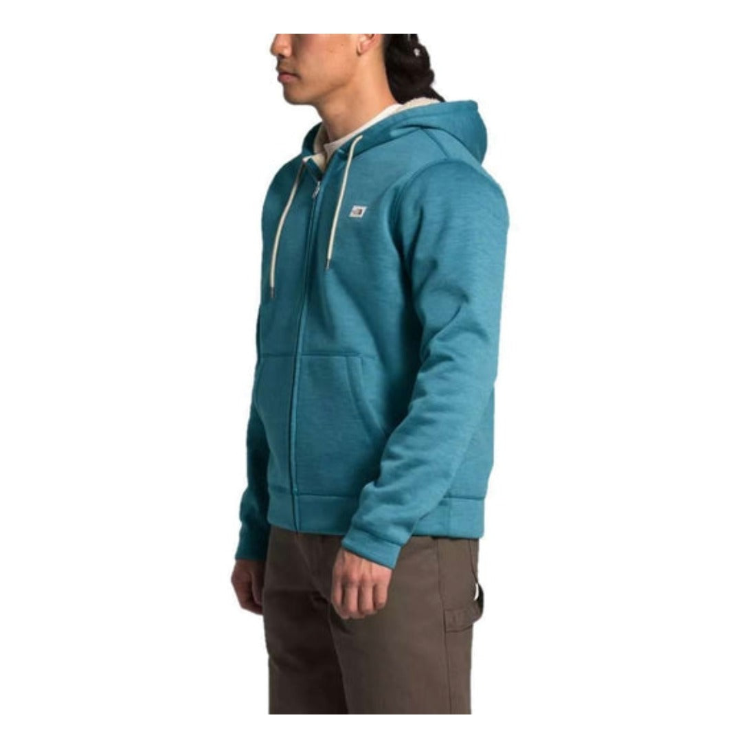 The North Face Men's Sherpa Patrol Full Zip Hoodie -Mallard Blue White Heather