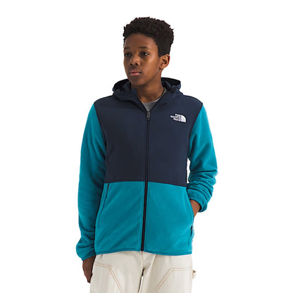 The North Face Boys’ & Girls’ Glacier Full-Zip Hoodie - Dusk Blue/Summit Navy