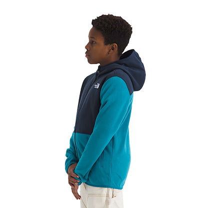 The North Face Boys’ & Girls’ Glacier Full-Zip Hoodie - Dusk Blue/Summit Navy