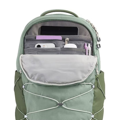 north face borealis backpack zinc grey surf green The North Face Women's Borealis Backpack