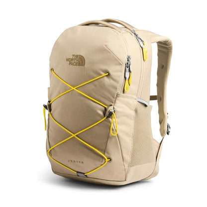 The North Face Women's Jester Backpack - Sternum Strap Hawthorne Khaki/Lightning Yellow
