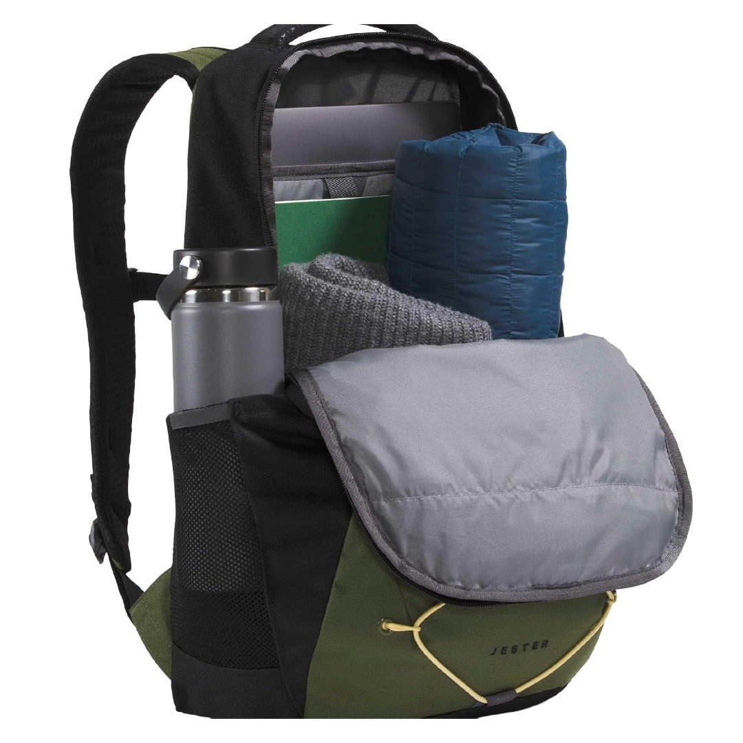 The North Face Jester Everyday Laptop Backpack - Woodland Green/TNF Black/Honeyed Sand