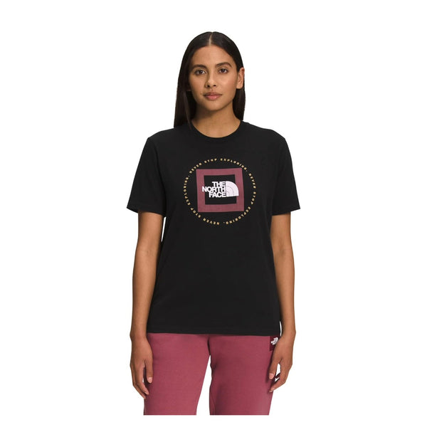 The North Face Women’s Short-Sleeve Geo NSE Tee - TNF Black/Wild Ginger