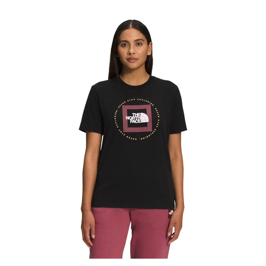 The North Face Women’s Short-Sleeve Geo NSE Tee - TNF Black/Wild Ginger