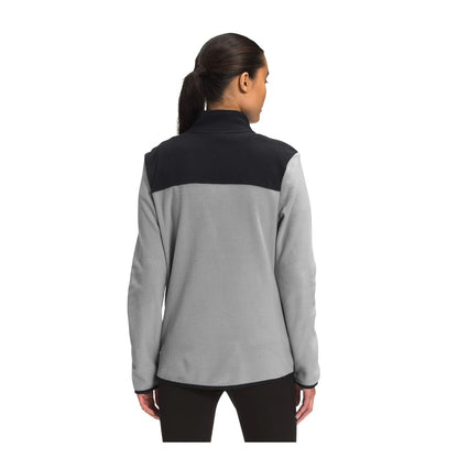 The North Face Women's TKA Glacier Full-Zip Jacket - Mid Grey/TNF Black