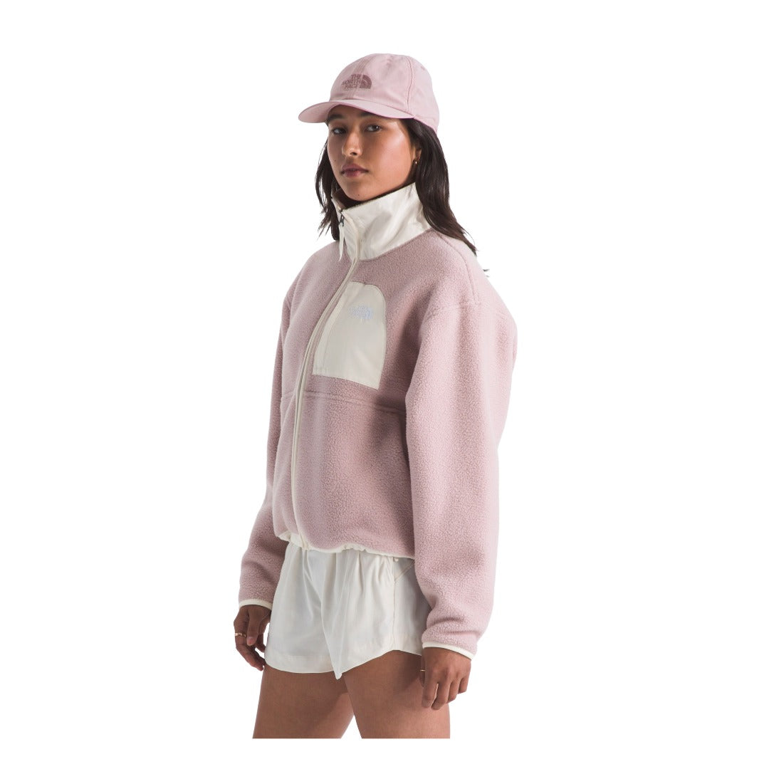 The North Face womens Yumiori Off Peak Full Zip Jacket - Metal Pink/White Dune
