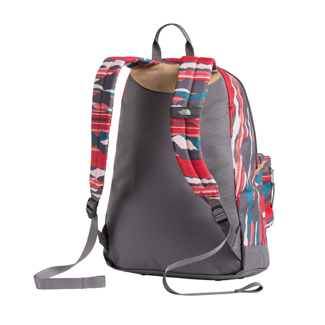 The North Face Mini Berkeley Backpack - Juicy Red Landscape Stripe Print/Rabbit Grey