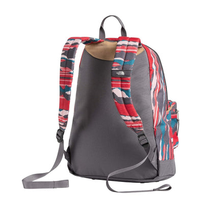 The North Face Mini Berkeley Backpack - Juicy Red Landscape Stripe Print/Rabbit Grey