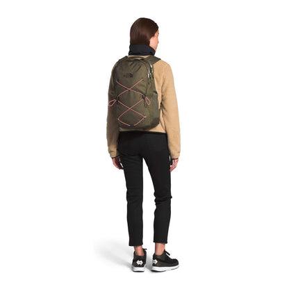 THE NORTH FACE Women's Jester Backpack - Burnt Olive Green Light Heather/Mauveglow